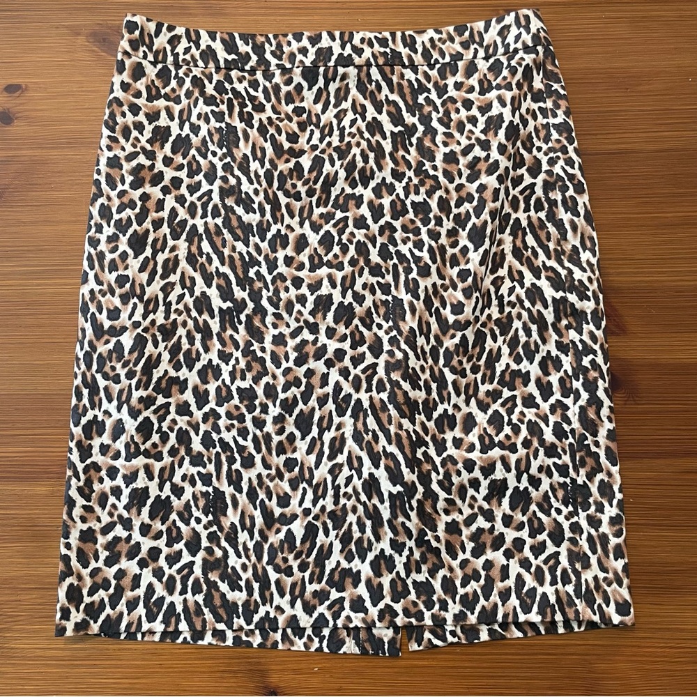 J.Crew The Pencil Skirt in Leopard - Size 6